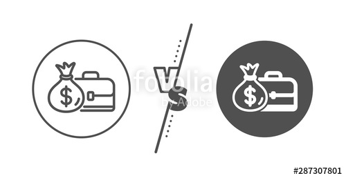 Portfolio And Salary Symbol Versus Concept Business Case Line 500x258 Portfolio And Salary Symbol Versus Concept Business Case Line