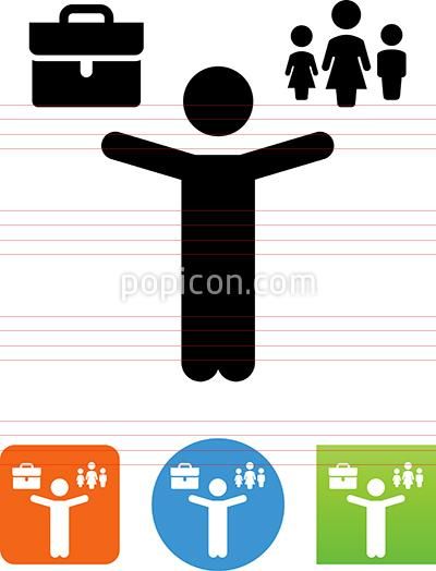 Work Vs Life Icon Business Icons Business Icon, Family Vector 400x524 Work Vs Life Icon Business Icons Business Icon, Family Vector