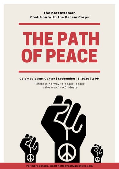 389x550 Cream Hand Icon Anti War Poster