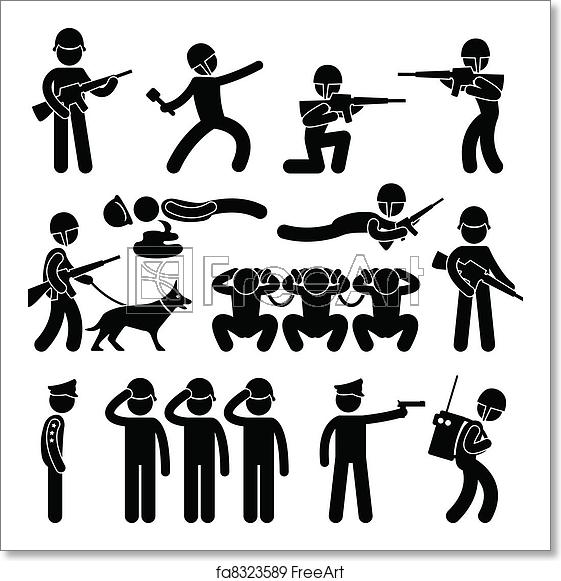 561x581 Free Art Print Of Military Army Patrol Dog War Icon A Set