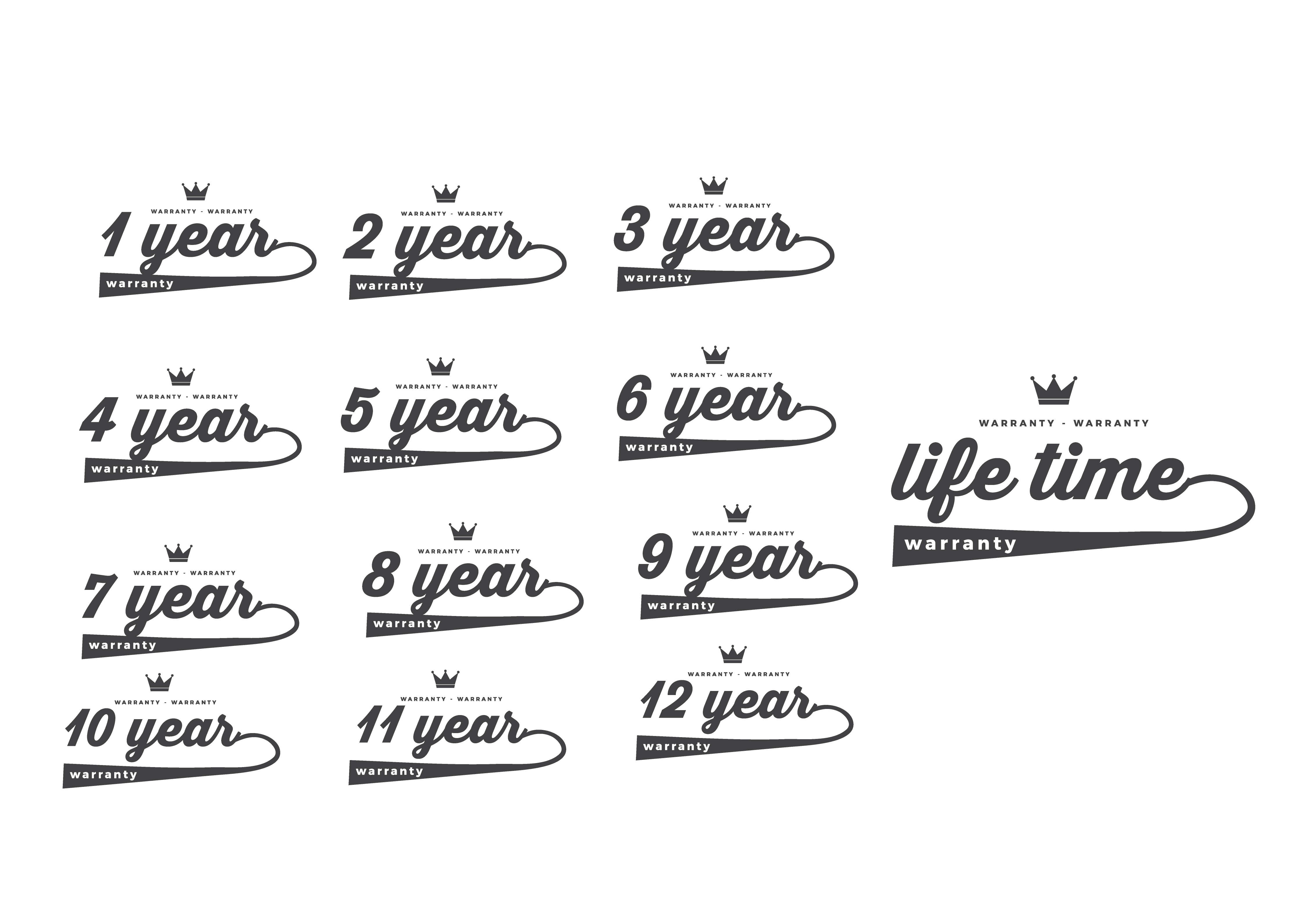 4500x3180 Warranty Icons Bundle Graphic