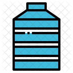 256x256 Water Tank Icon Of Colored Outline Style