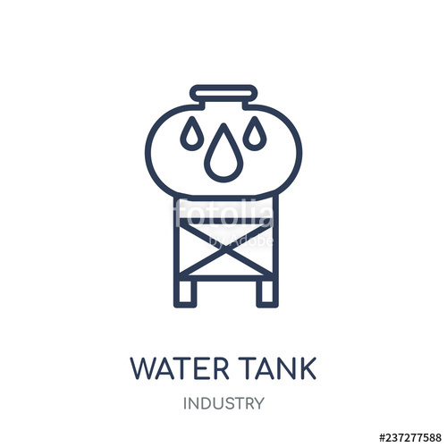 500x500 Water Tank Icon Water Tank Linear Symbol Design From Industry
