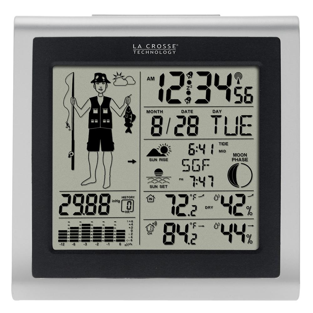 La Crosse Technology Wireless Forecast Station With Fisherman Icon 1000x1000 La Crosse Technology Wireless Forecast Station With Fisherman Icon