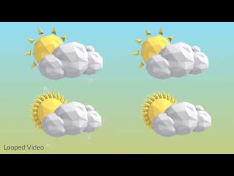 Weather Forecast Lowpoly Icons 480x360 Weather Forecast Lowpoly Icons
