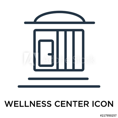 500x500 Wellness Center Icon Vector Isolated On White Background, Wellness