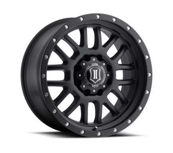 350x310 Inch Off Road Wheels Satin Black Icon Alpha Wheels