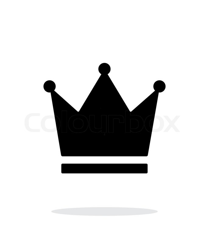 686x800 Crown King Icon On White Background Stock Vector Colourbox