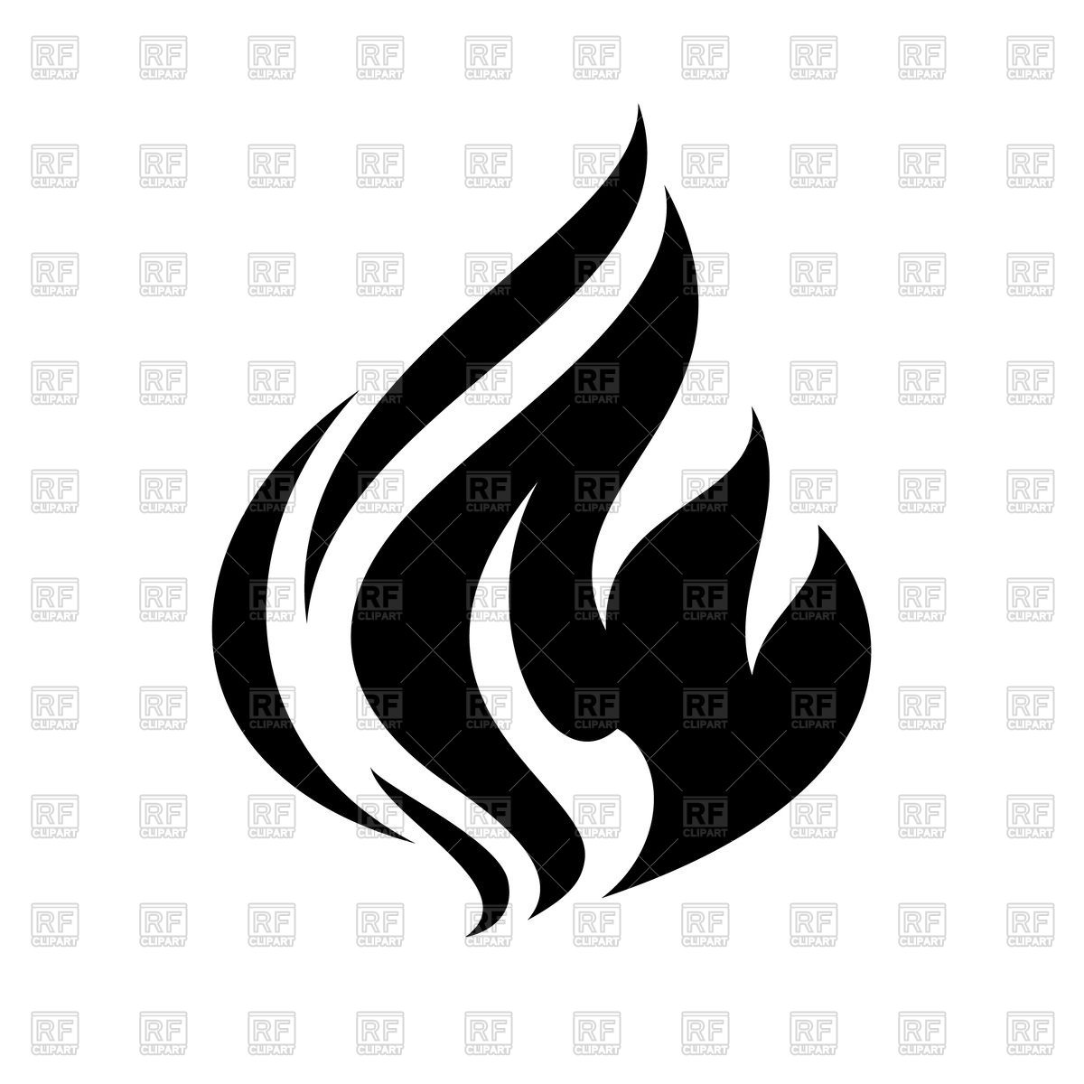 1200x1200 Fire Flame Icon Isolated On White Background Vector Image Of Icons