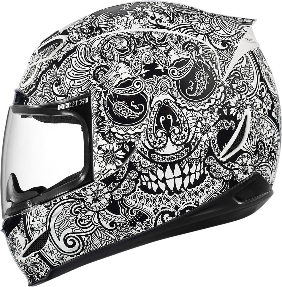 950x969 Icon Airmada Chantilly White Full Face Helmet Trackstar Racing