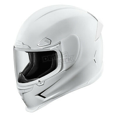 400x400 Icon White Airframe Pro Gloss Helmet
