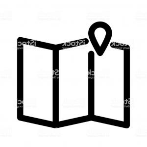 300x300 Stock Illustration Map Location Marker Flat Icon White Generic