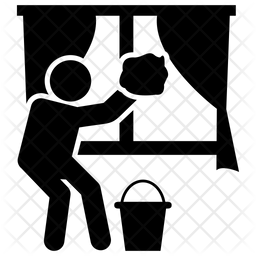 256x256 Window Cleaning Icon Of Glyph Style