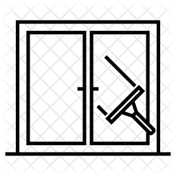 256x256 Window Cleaning Icon Of Line Style