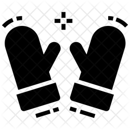 256x256 Winter Gloves Icon Of Glyph Style