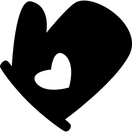 512x512 Winter Gloves With Heart Icons Free Download