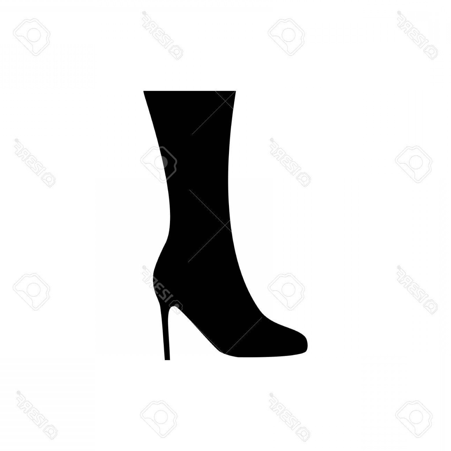 1560x1560 Photostock Vector Shoes Vector Icon Women S Boots Silhouette