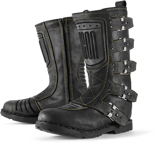 610x557 Icon Elsinore Women's Retro Mx Motorcycle Boots