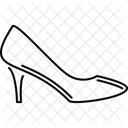 256x256 Women Shoes Icon Of Line Style