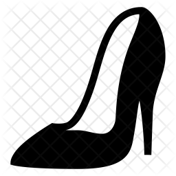 256x256 Women Shoe Icon Of Glyph Style