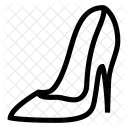 256x256 Women Shoe Icon Of Line Style