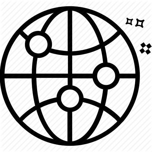 512x512 Global Coverage, Global Network, Internet, Planet, World Map