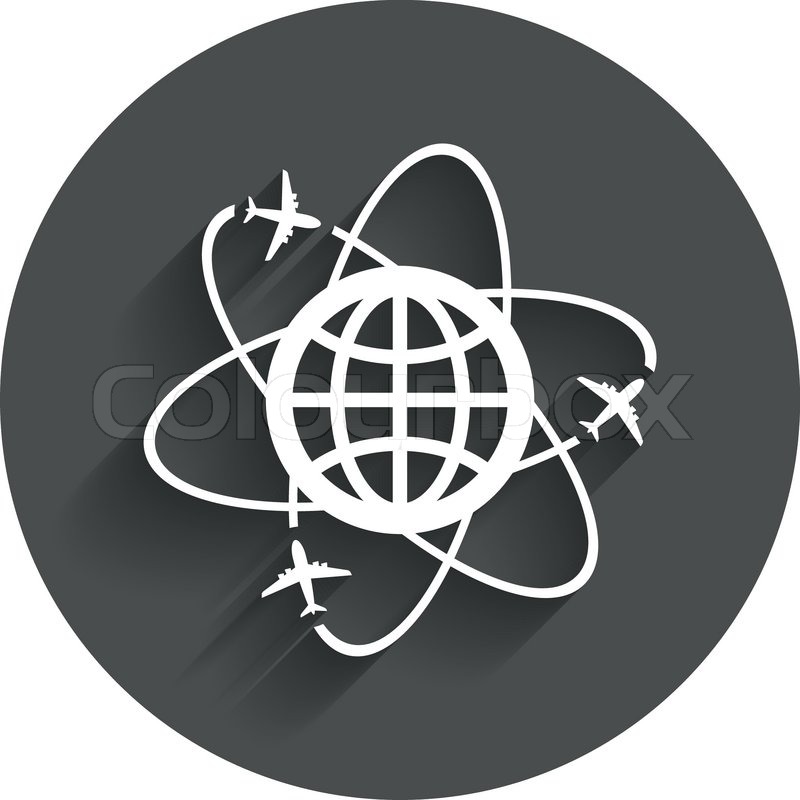 800x800 Globe Sign Icon World Logistics Stock Vector Colourbox