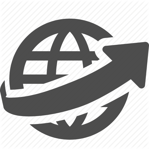 512x512 Arrow, Communication, Delivery, Globe, Internet, Web, Worldwide Icon
