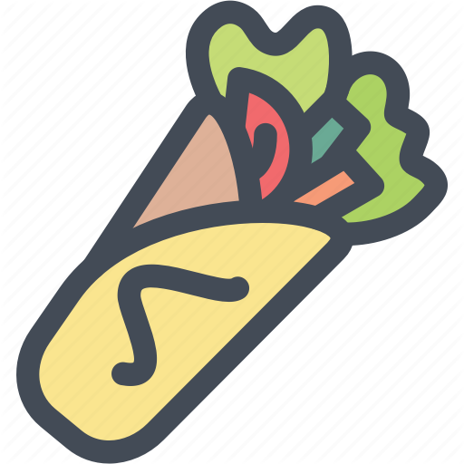 512x512 Envelop, Falafel, Fold, Food, Wrap Icon