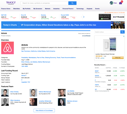 500x450 Yahoo Finance Partners With Crunchbase To Yahoo Finance