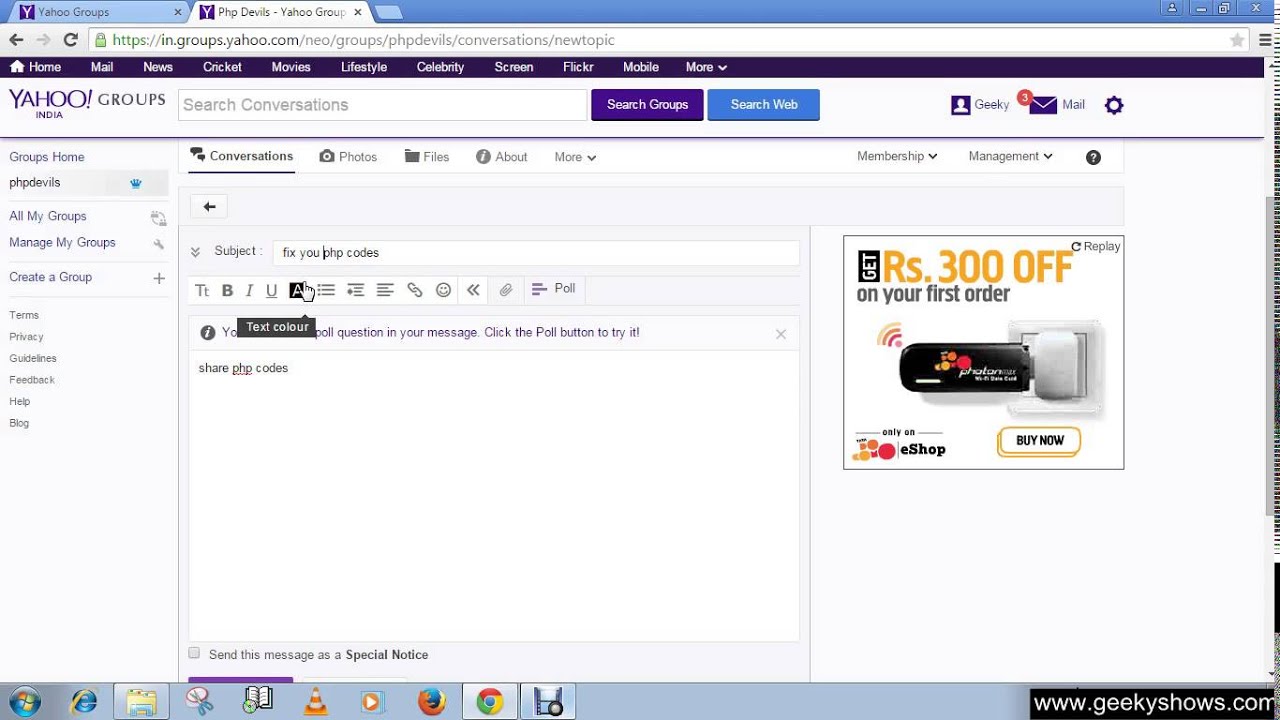 1280x720 Create Or Post New Message Or Topic In Yahoo Group