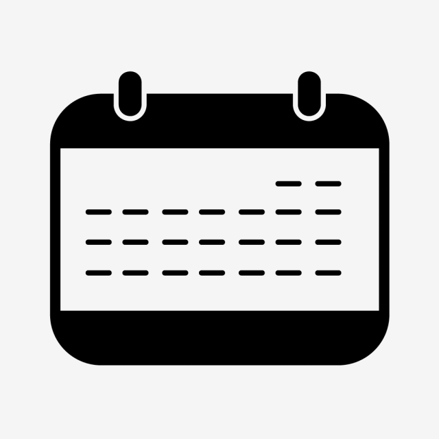640x640 Vector Calendar Icon, Calendar Icon, Month, Event Png And Vector
