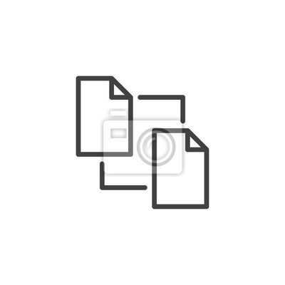 Copier De Ligne De Document Fichier, Contour Vector Signe 400x400 Copier De Ligne De Document Fichier, Contour Vector Signe
