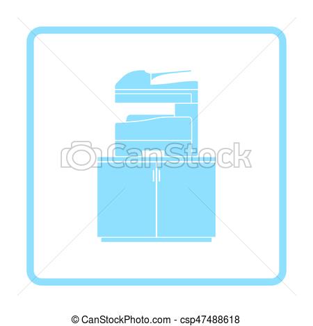 450x470 Machine, Copier, Bleu, Illustration Cadre, Machine