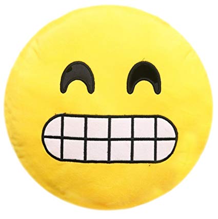 425x427 Emoji Smiley Jaune Ronde Coussin De