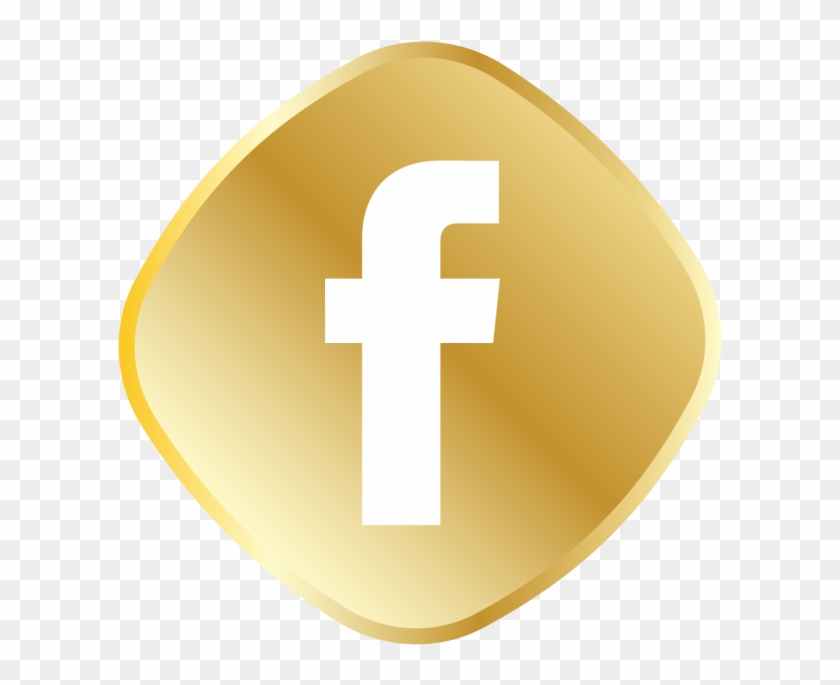 840x685 Icone Facebook Dourado Png, Transparent Png