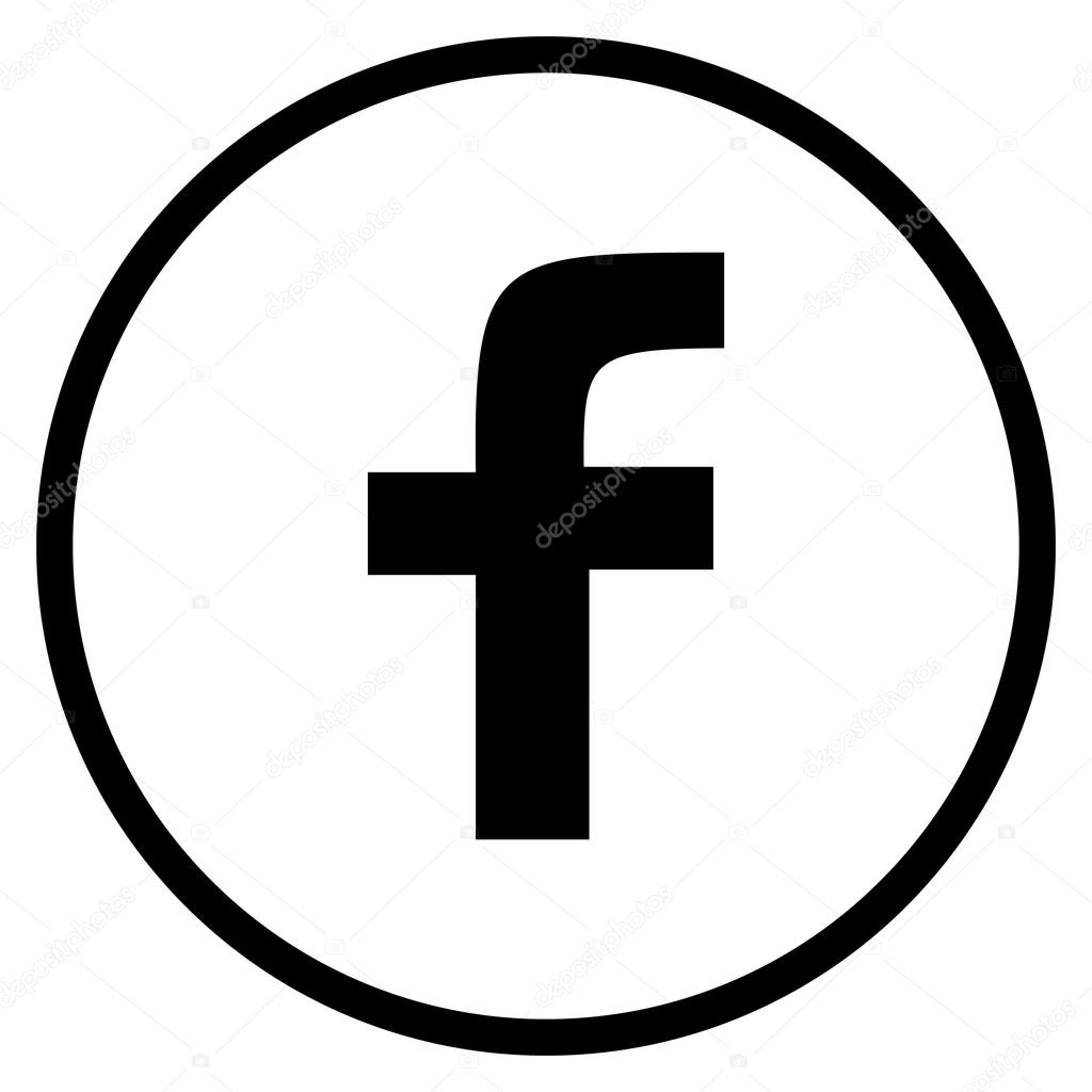 1024x1024 Facebook Icon Black And White Vector