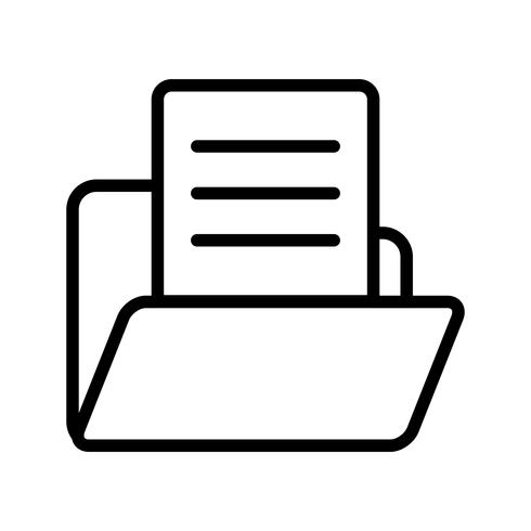 490x490 Vector Document In Folder Icon