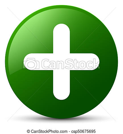 433x470 Plus, Bouton, Vert, Rond, Bouton, Illustration, Rond