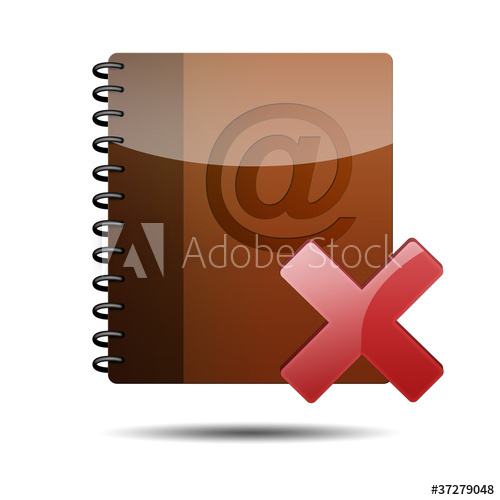 Icono Agenda E Mail Con Simbolo Borrar 500x500 Icono Agenda E Mail Con Simbolo Borrar