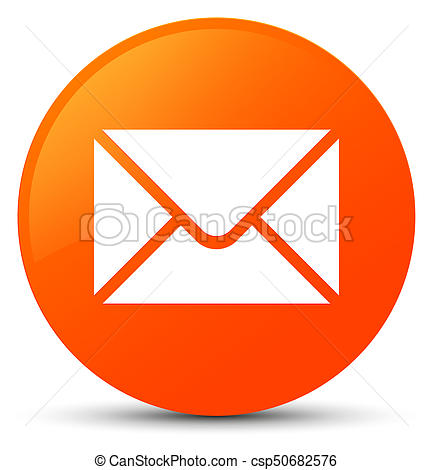 433x470 Naranja, Icono, Email, Redondo Imagen De Archivo