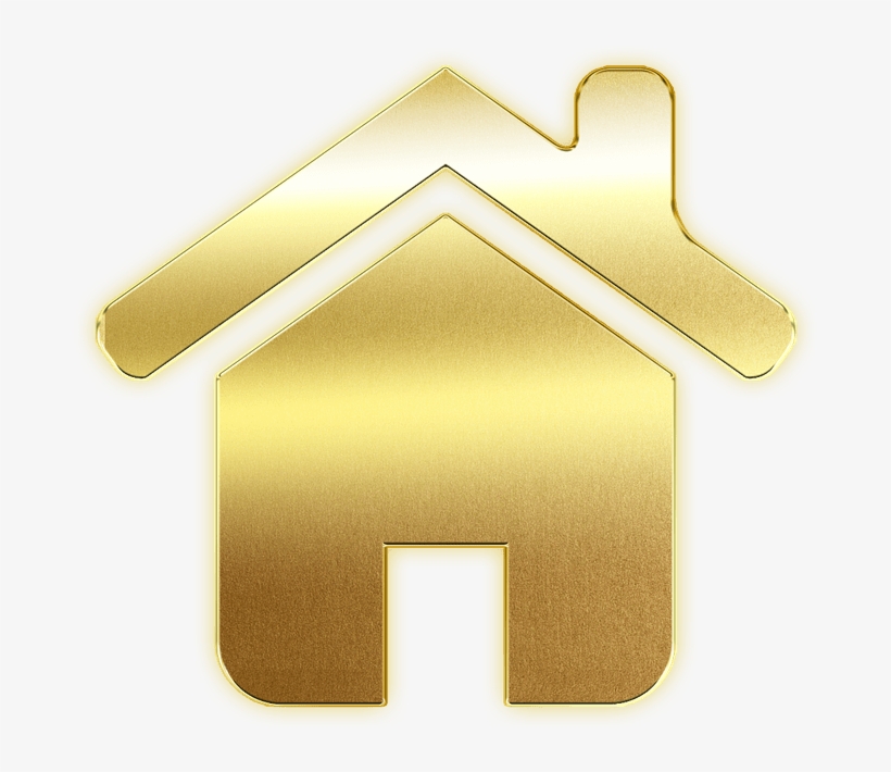 820x710 Icon, House, Home, Button, Logo, Gold