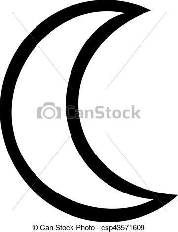 361x470 Luna, Contorno, Icono