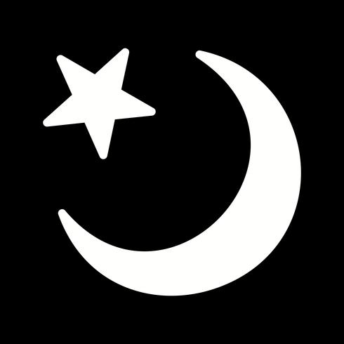 490x490 Vector Icono De Luna Creciente