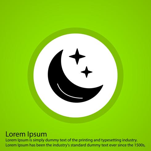 490x490 Icono De Vector Luna Estrellas