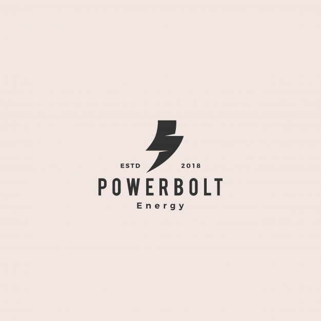 626x626 Lightning Bolt Power Logo Vintage Retro Hipster Icono