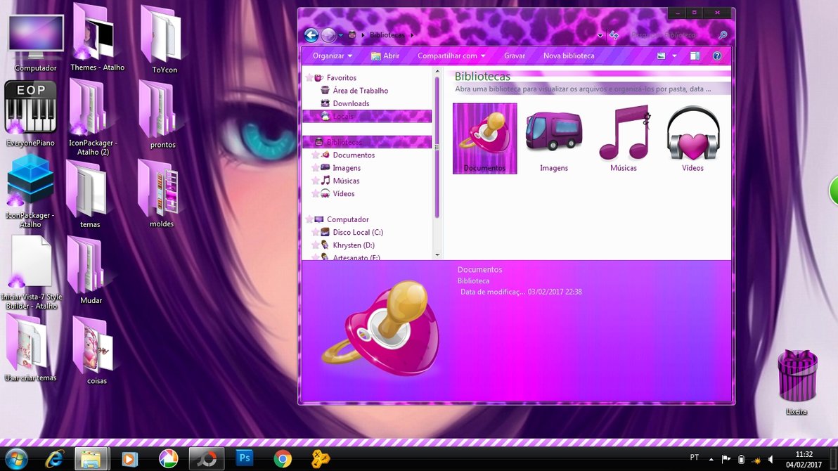 1192x670 Leopard Purple E Theme Iconpackager For Windows