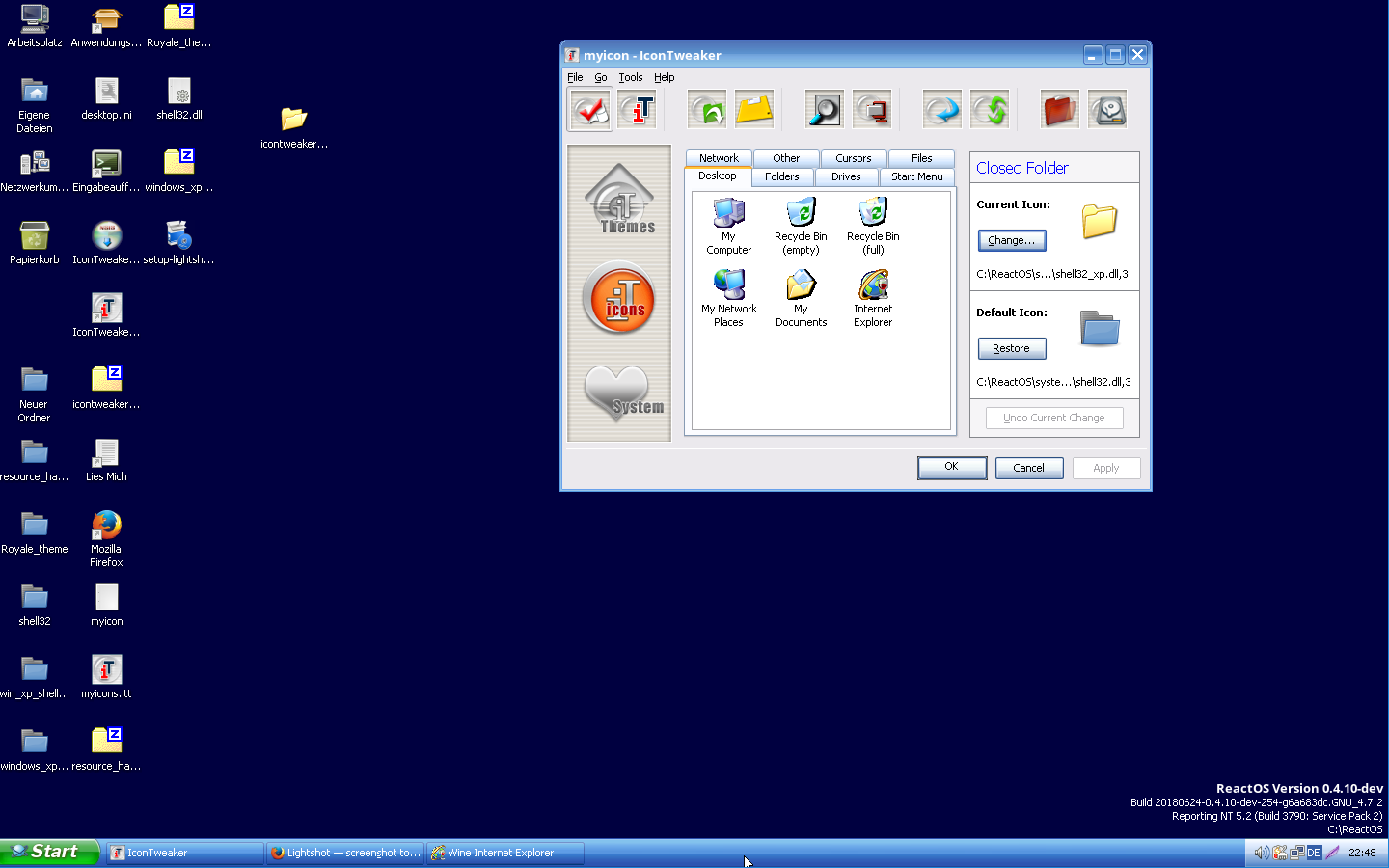 1440x900 Core Changing Icons With Icontweaker Doesn't Work