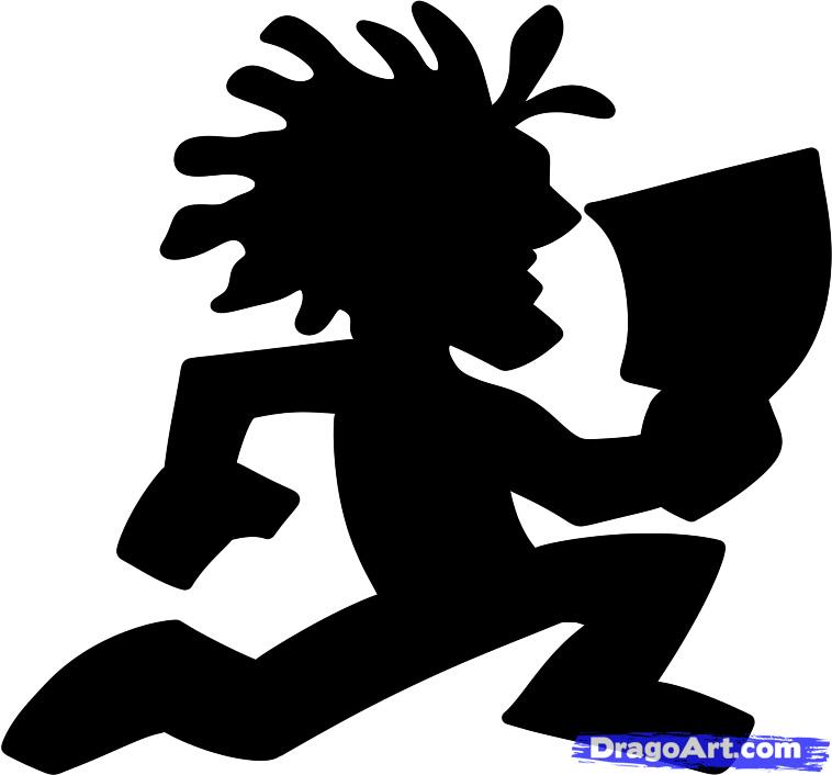 758x706 Step How To Draw Hatchetman, Insane Clown Posse