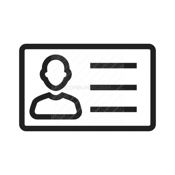 600x600 Id Card Line Icon